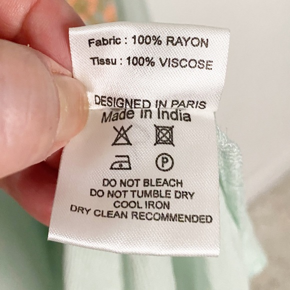 MISS JUNE PARIS SHEER SEA FOAM EMBELLISHED MAXI DRESS SIZE 2 - Picture 11 of 11